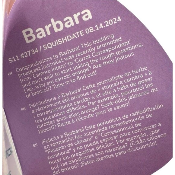 Squishmallow BARBARA the Pink Easter PEEPS DRINK •VHTF 11”• - Picture 5 of 5